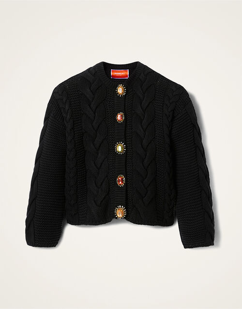 La DoubleJ Portrait Cardigan Solid Black PUL0211KNI120VA271BL01