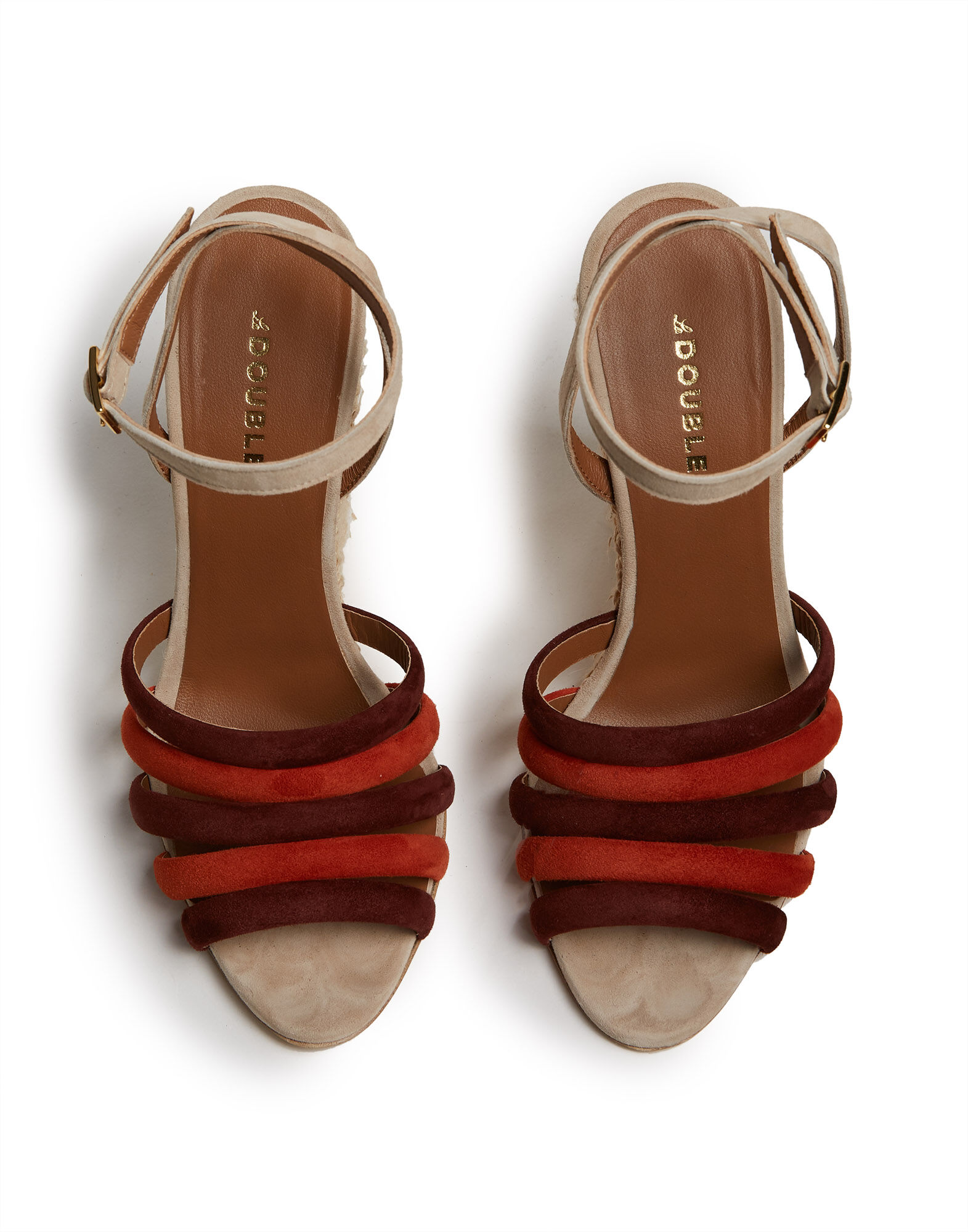 La DoubleJ Tones Wedge Paglia Multicolor Ecru' SHO0059CAM001MUL63BR05