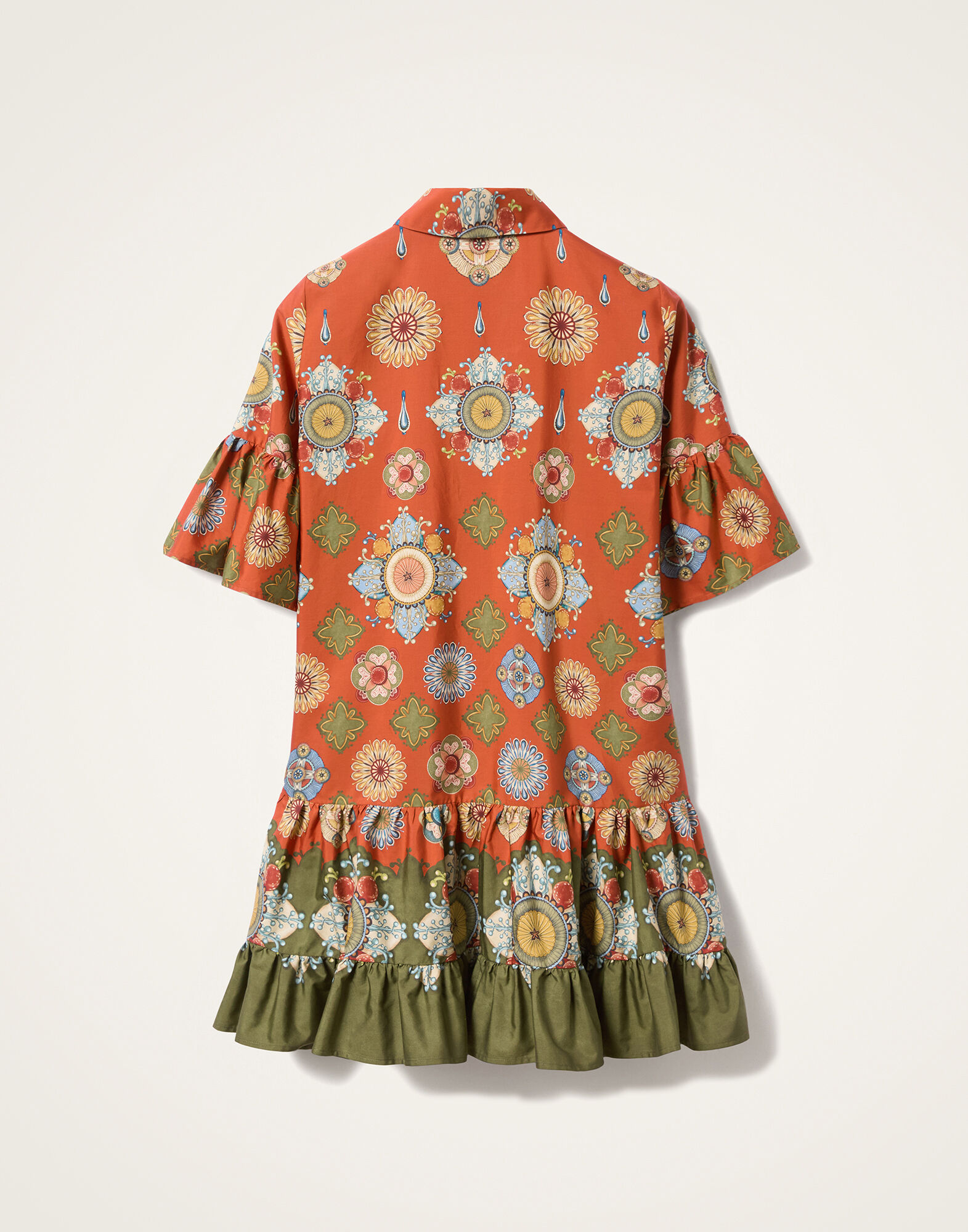 La DoubleJ Choux Dress Nucleus Plac&eacute;e Rust DRE0193COT039NUC02OR04