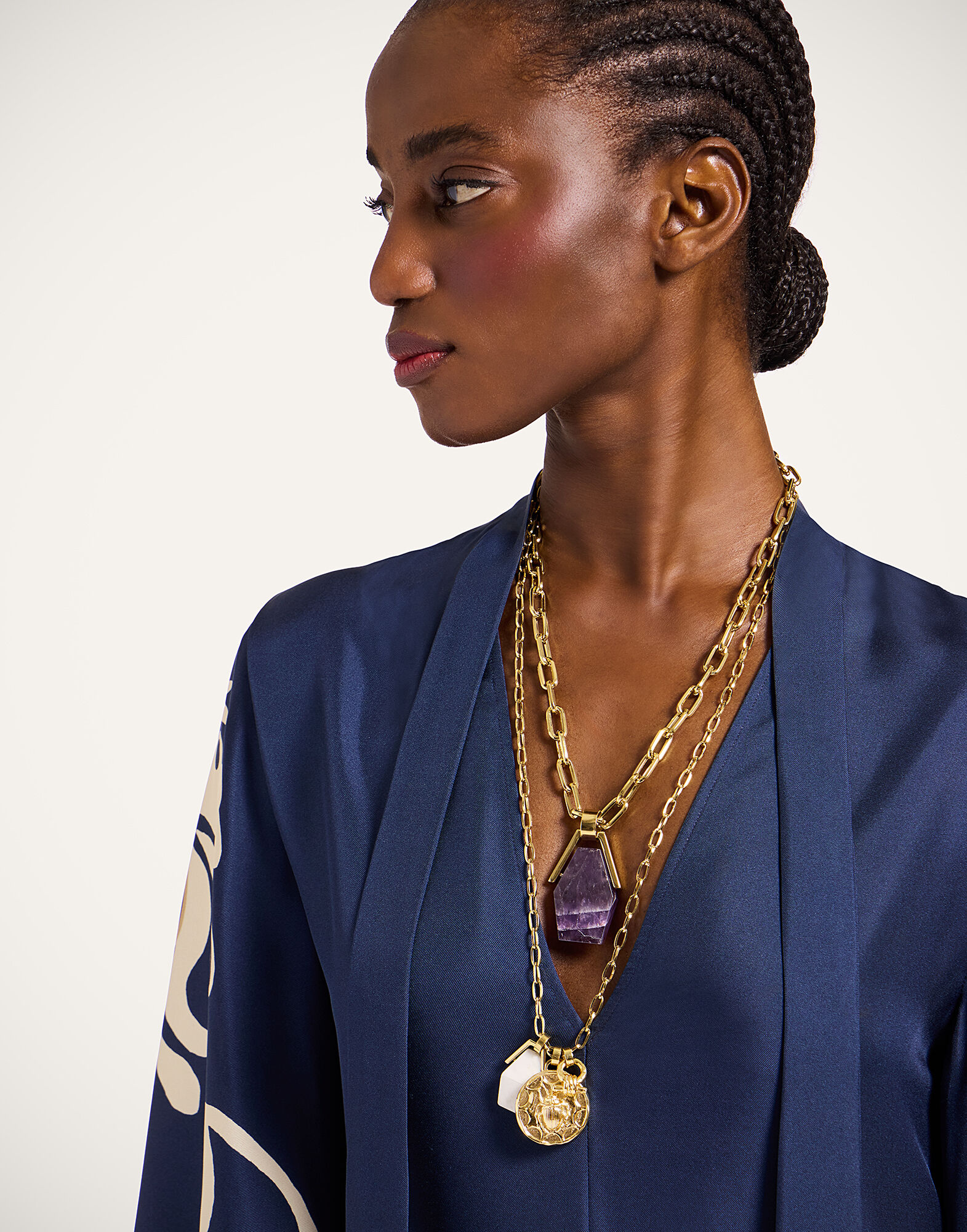 La DoubleJ Magnifico Dress Selva Plac&eacute;e Blue DRE0232SIL006SEL07BU03