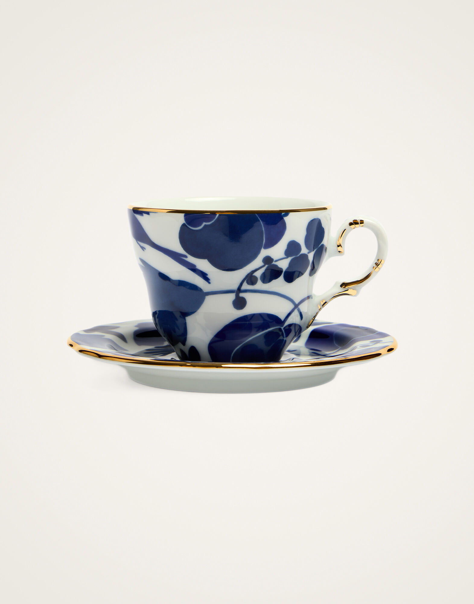 La DoubleJ Mama Tea Cup Set Of 2 Wildbird Blue CUP0006CER001BIR01BU03