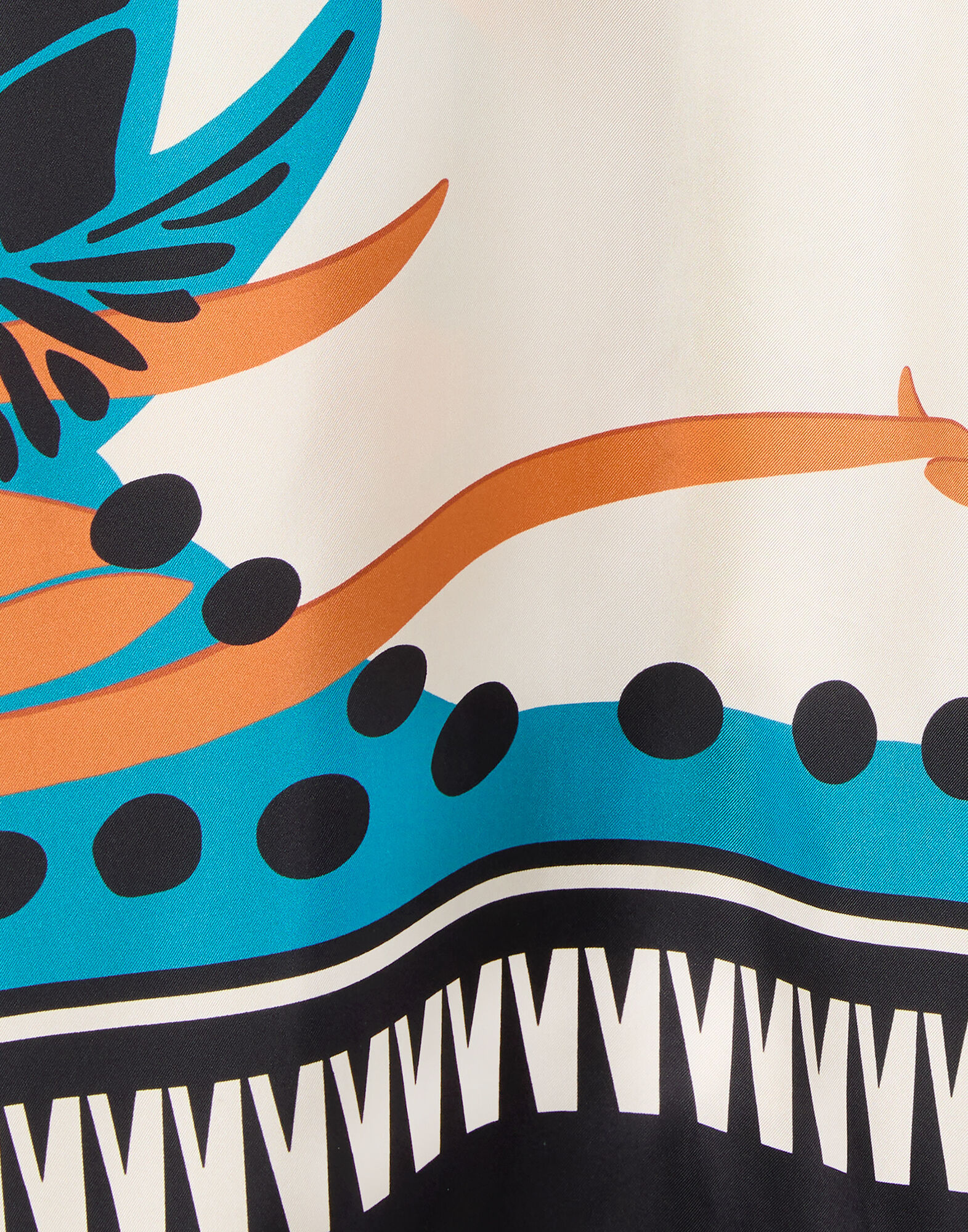 La DoubleJ Chemise Swing Dress Florence Plac&eacute;e Ivory DRE1090SIL006FLO02WH04