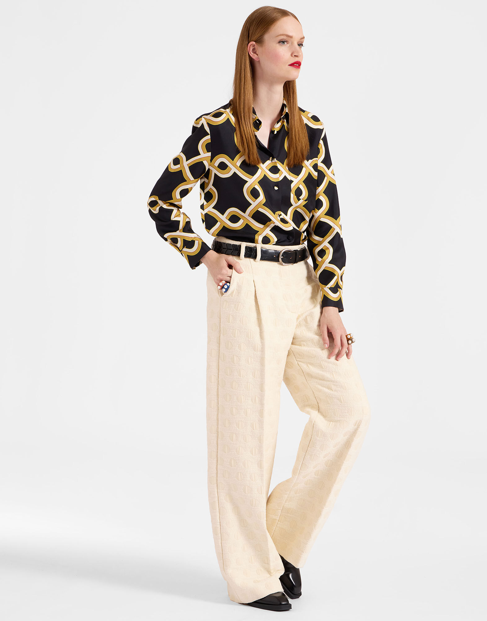 La DoubleJ Boy Shirt Tackle Black SHI0001SIL001TAC01BL01