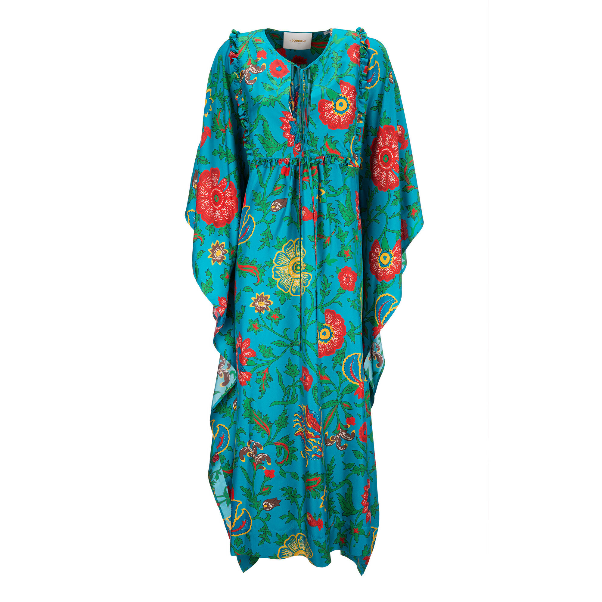LaDoubleJ Talitha Kaftan Dragon Flower Turchese DRE0048SIL001DRA0005
