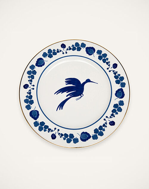 La DoubleJ Charger Plate Wildbird Blu DIS0022CER001BIR0001