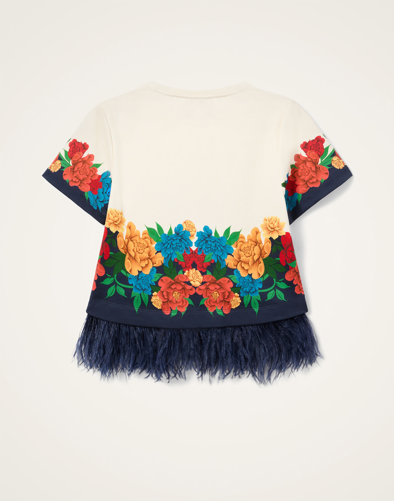 La DoubleJ La Scala Tee Princess Peony Plac&eacute;e Ivory TSH0038JER040PPE02WH04