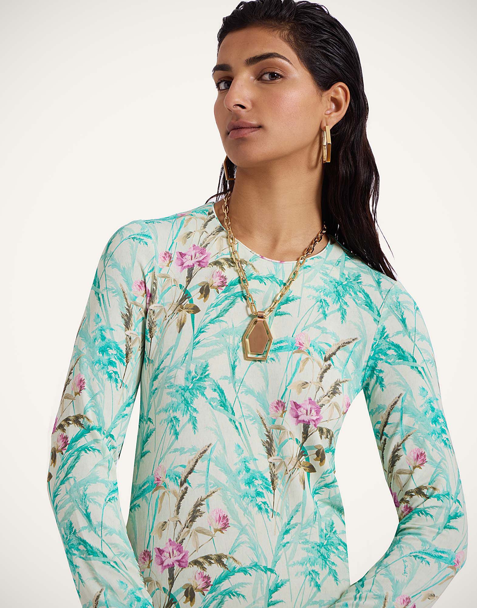 La DoubleJ Long Sleeve Swing Dress Heath Mint DRE0831JER027HEA01GR11