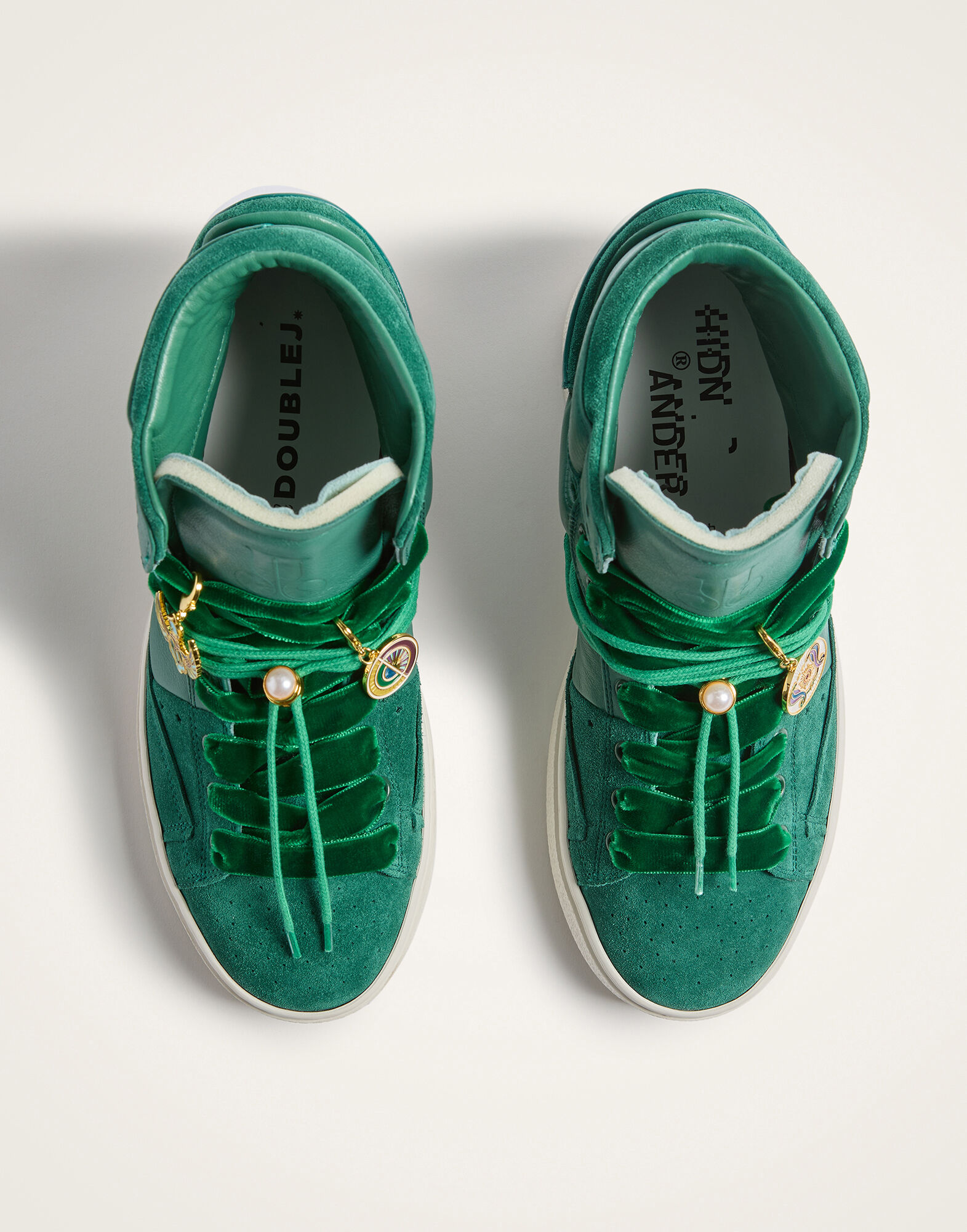 La DoubleJ All Time High Top Solid Green SHO0113LEA017SOLIDGR02