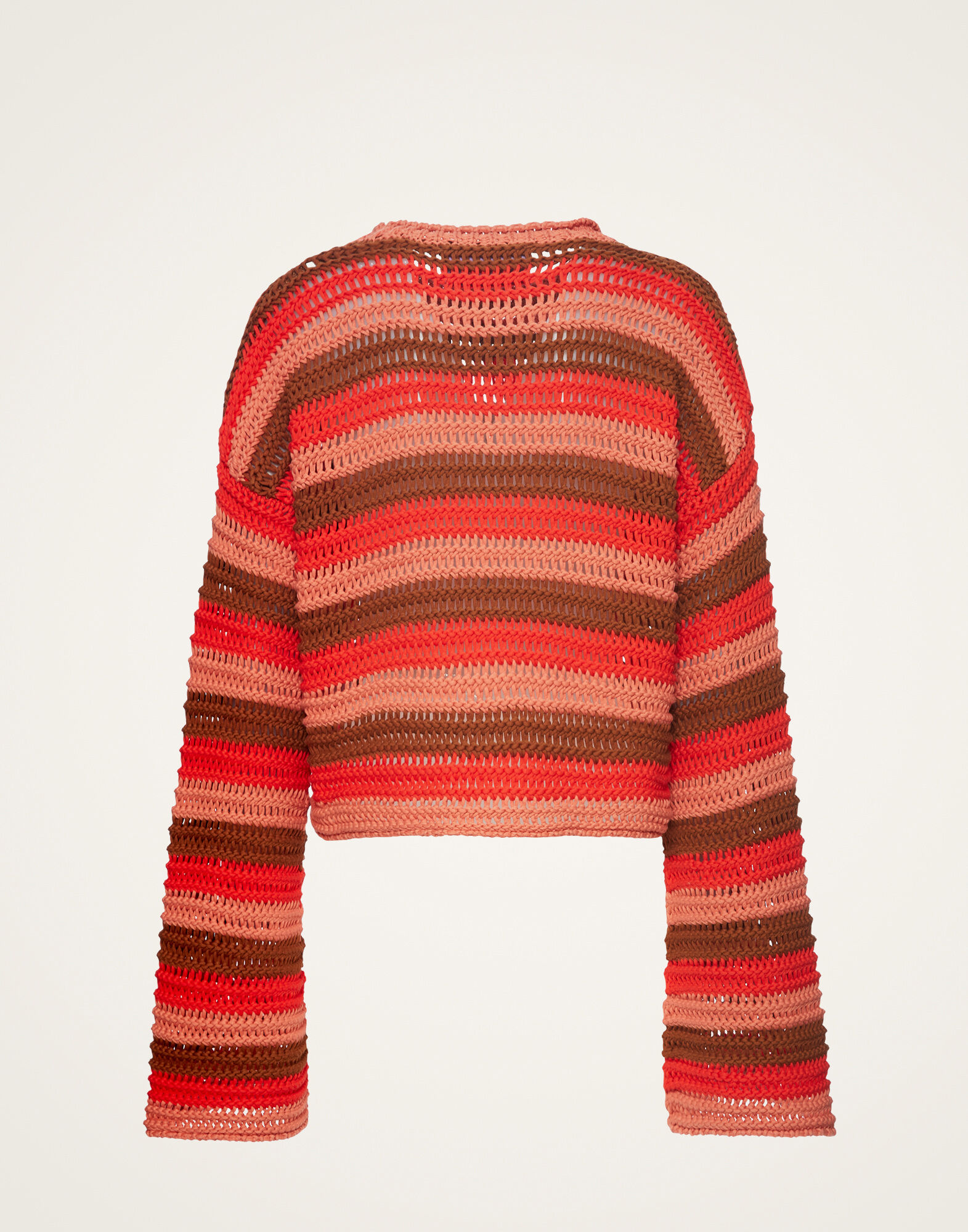 La DoubleJ Crop Sweater Multicolor Red PUL0142KNI104VA224RE01