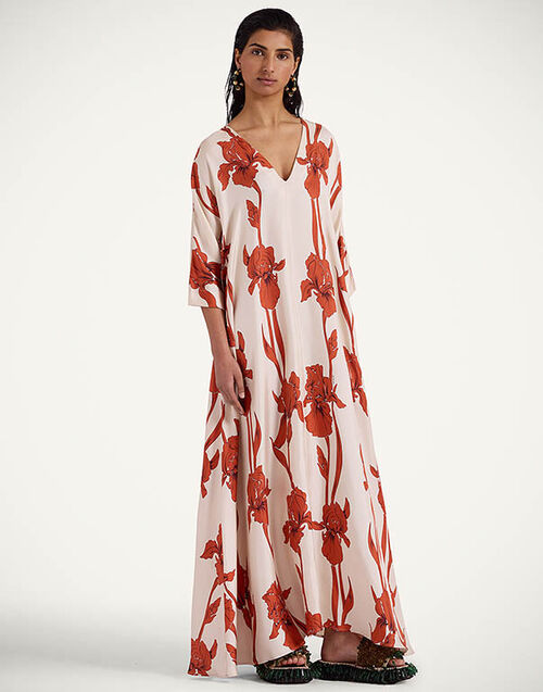 La DoubleJ Muumuu Dress Iris Dark Orange DRE0308SIL001IRS04OR03