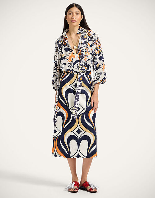 La DoubleJ Baia Skirt Jive Macro White SKI0103COT005JIV04WH01