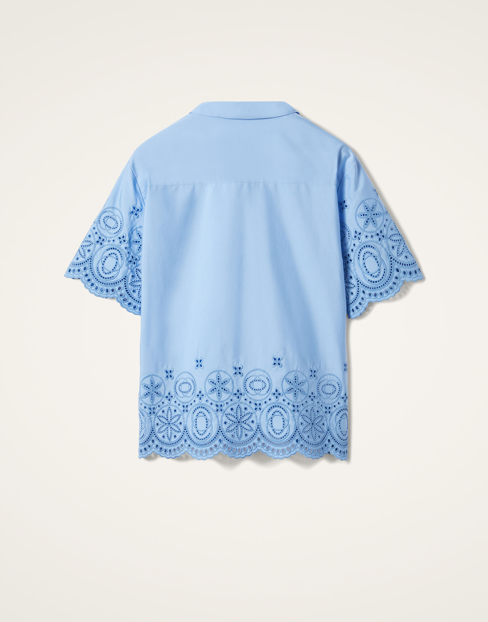 La DoubleJ Boxy Shirt Sangallo Eclipse Light Blue SHI0130SAN005ECL03BU01