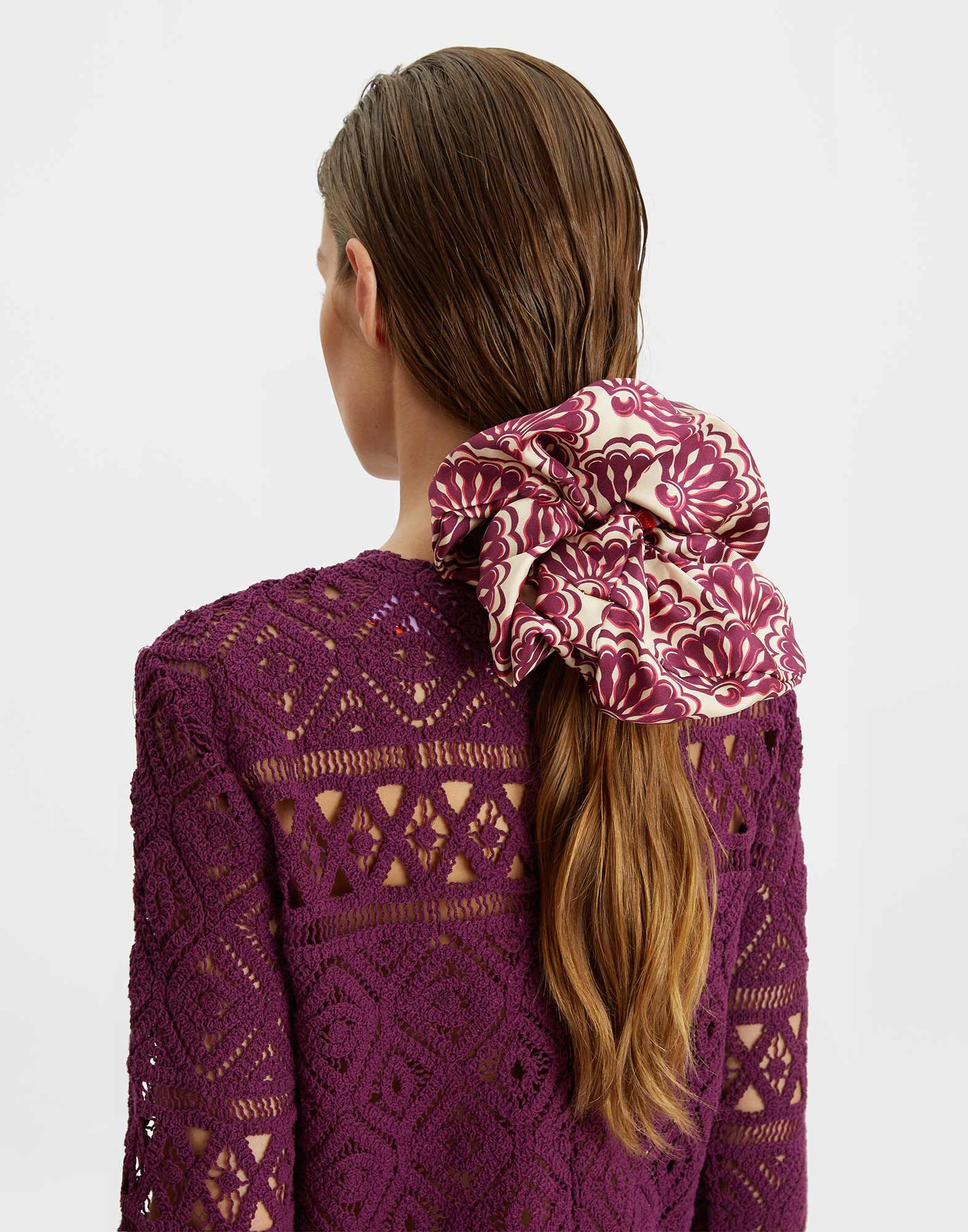 La DoubleJ Giga Scrunchie Fans Purple SCR0003SIL001FAN01PU01