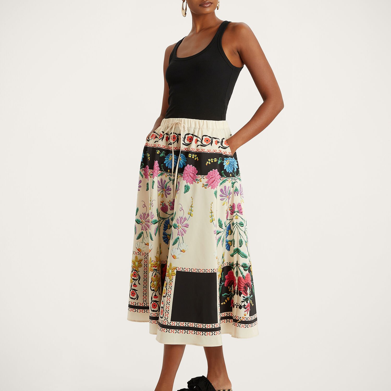 La Double J Drawstring Skirt