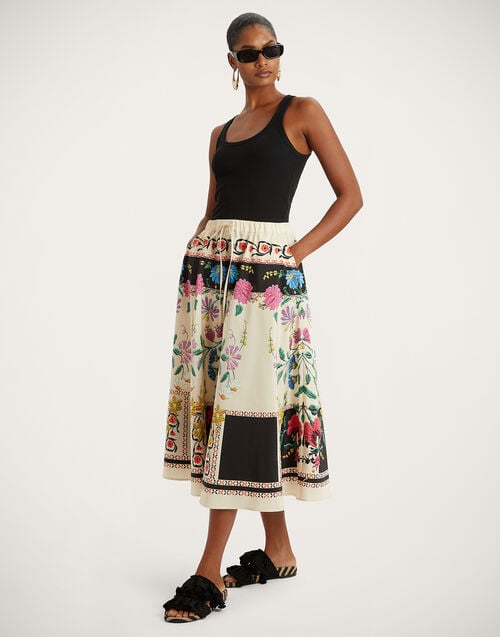 La DoubleJ Drawstring Skirt Plaza Placée Ivory SKI0106FAI002PLA04WH04