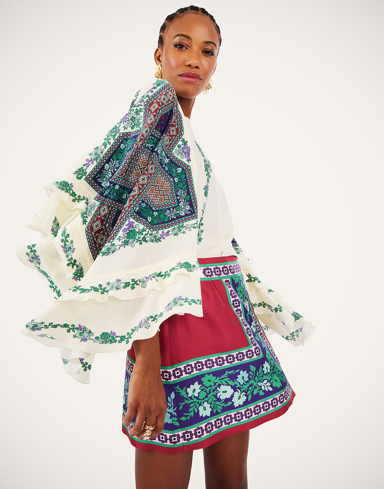 La DoubleJ Galaxy Top Regalia Plac&eacute;e Ecru TOP0176CRE002REG02BR05