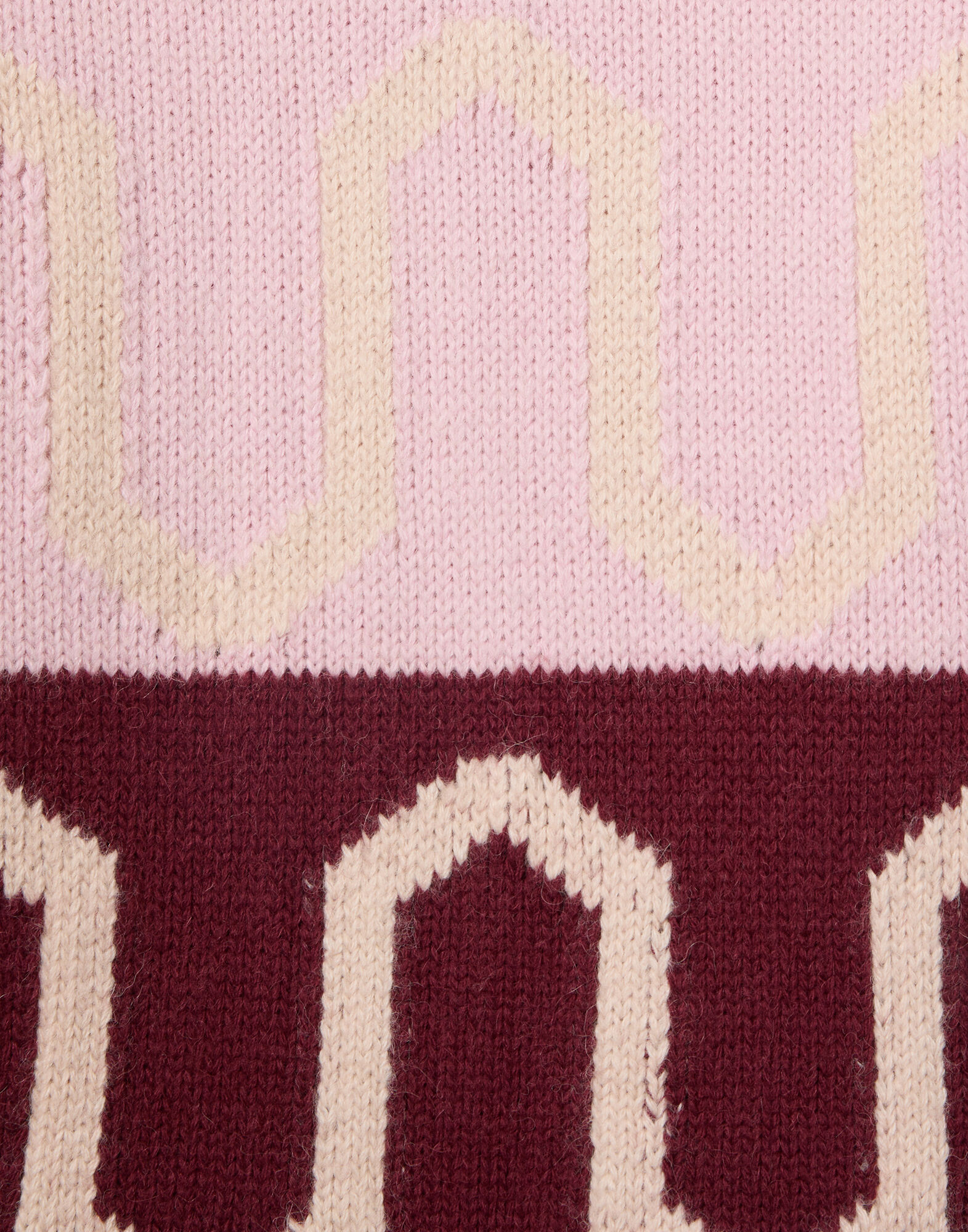 La DoubleJ Comber Turtleneck Multicolor Pink & Burgundy PUL0225KNI134VA450PI07