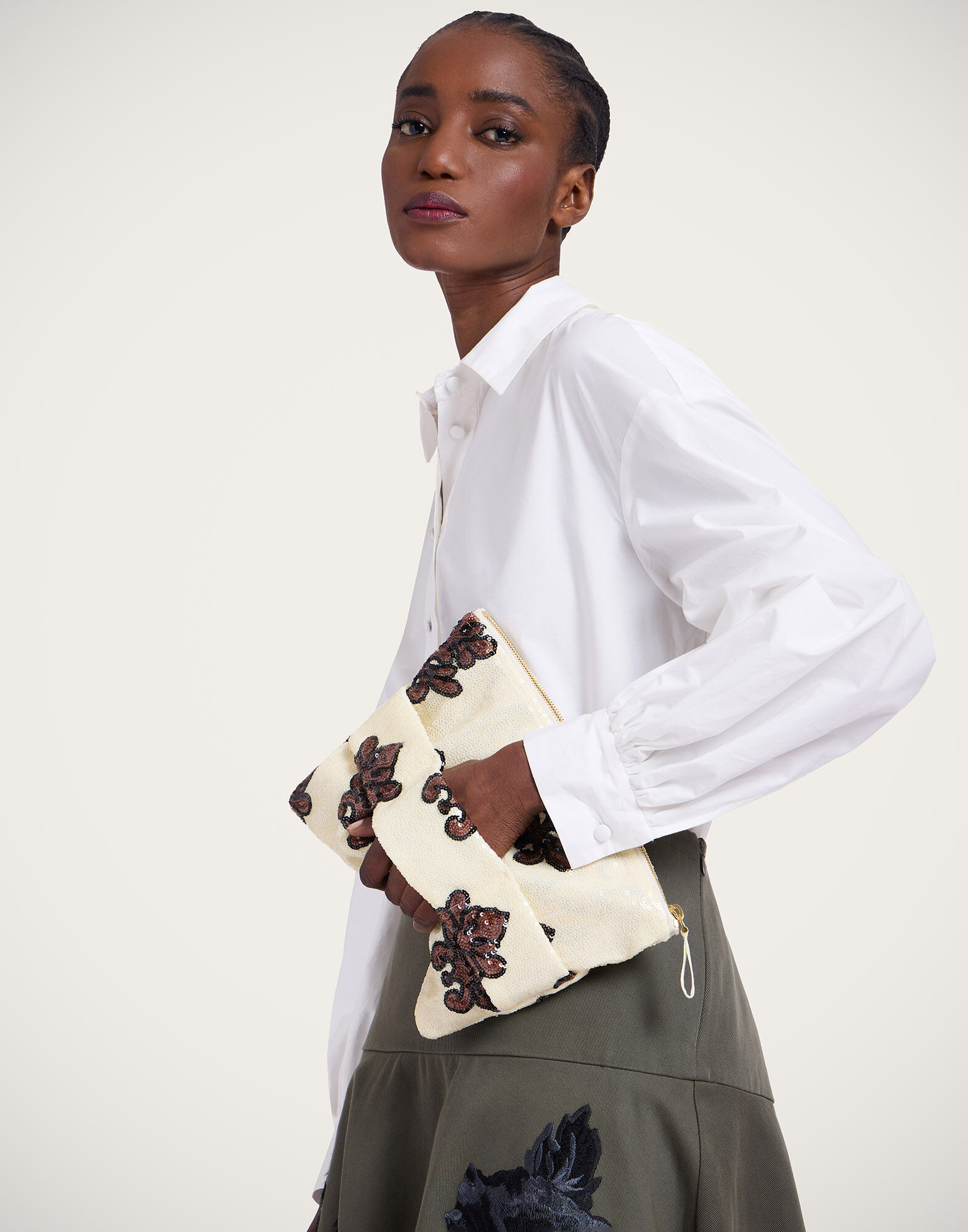 La DoubleJ Ruffle Pochette Herald Pink BAG0071PAI006HRL04PI01