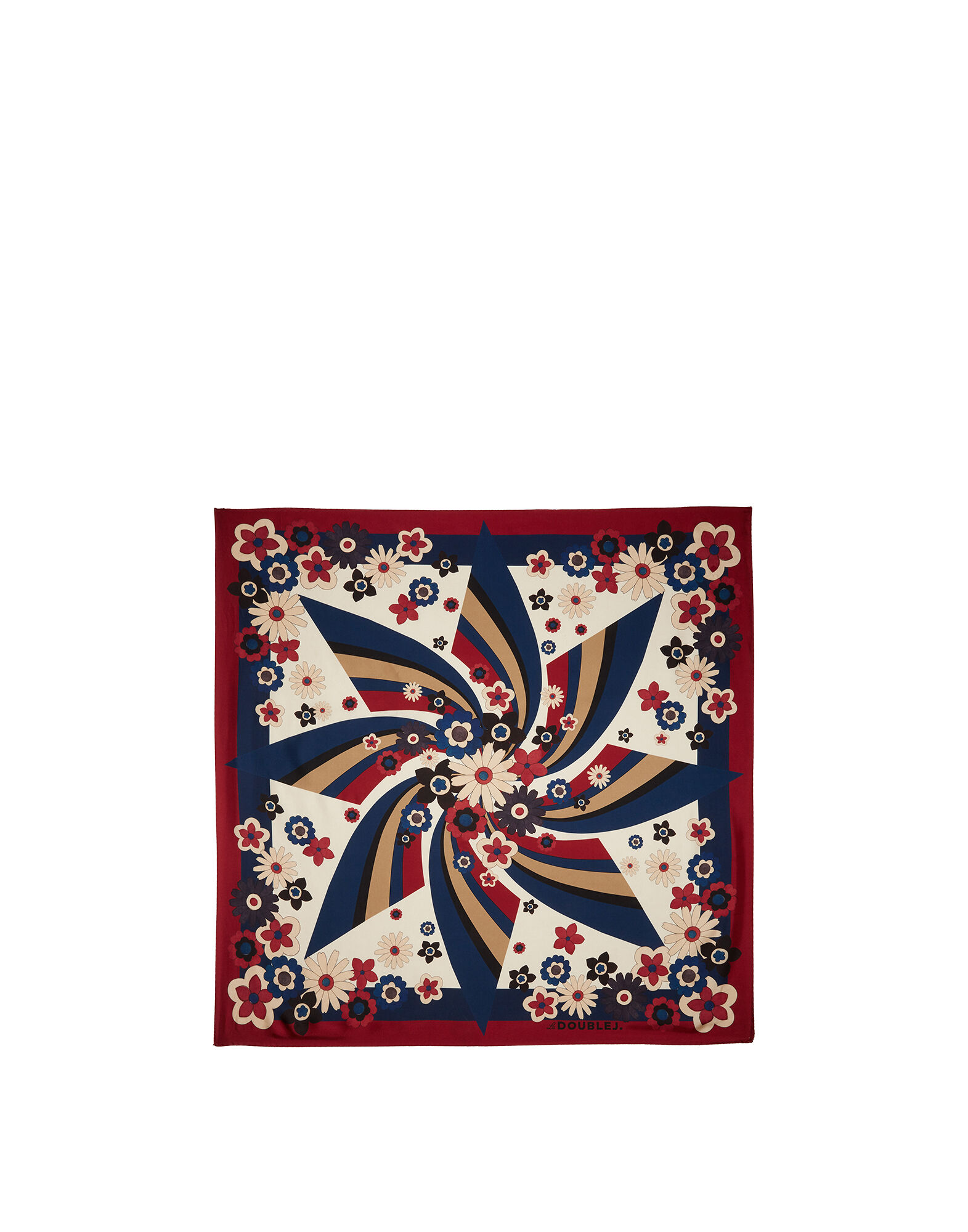La DoubleJ Beat Flowers Foulard (90X90) Beat Flower SCA0038SIL013BEA0001