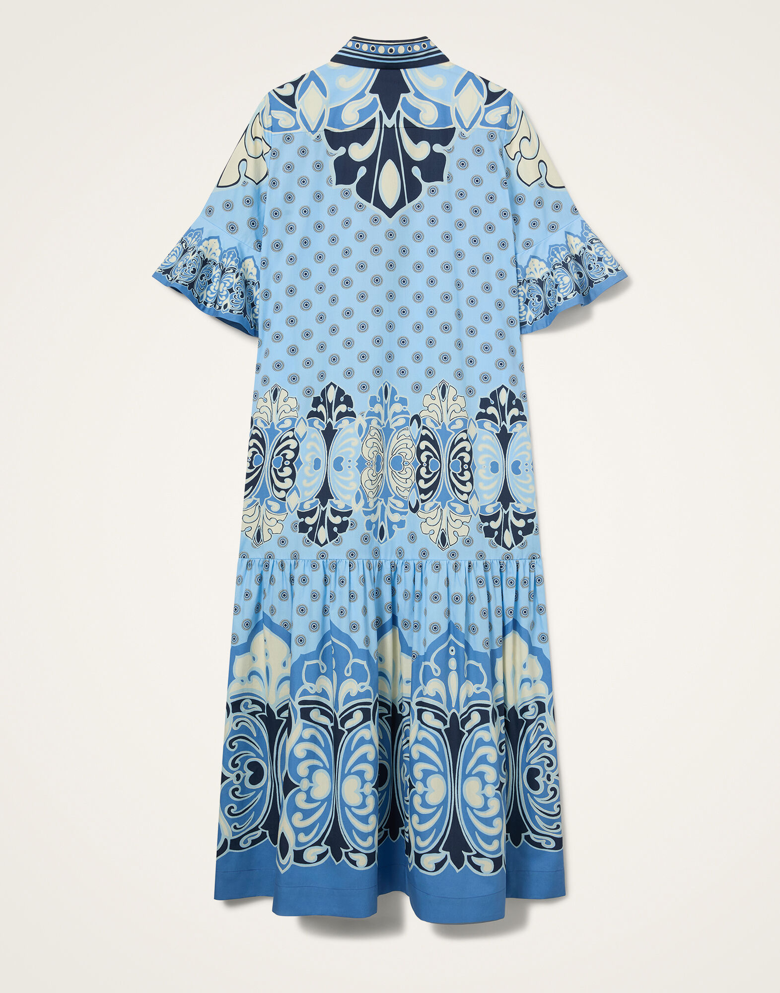 La DoubleJ Artemis Dress Cocoon Plac&eacute;e Blue DRE0201COT097COC02BU03
