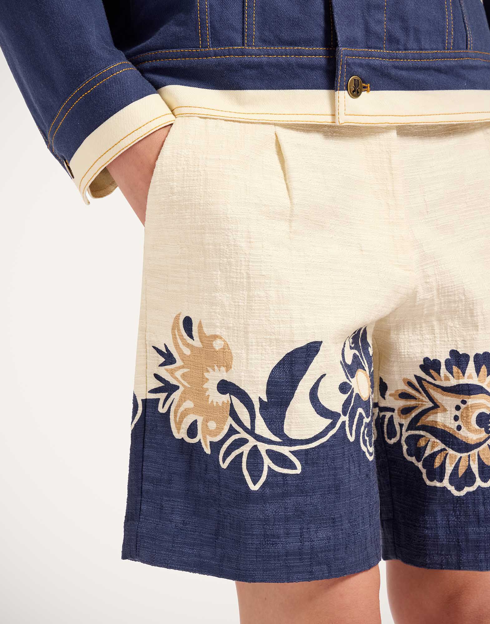 La DoubleJ Boyfriend Shorts Selva Plac&eacute;e Blue TRO0131COT005SEL07BU03