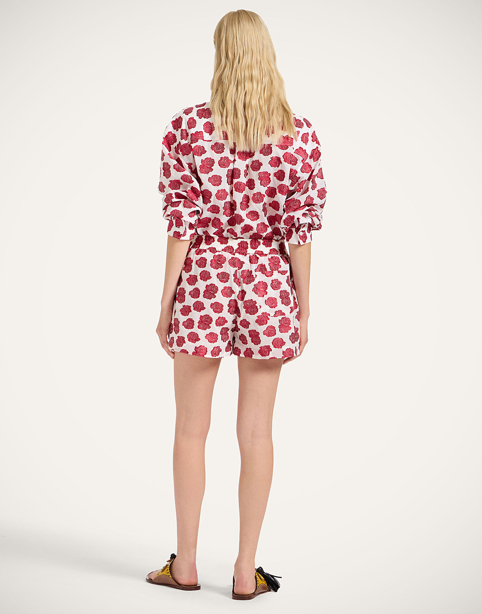 La DoubleJ Pull-Up Shorts Rose White TRO0117FCP010ROS07WH01