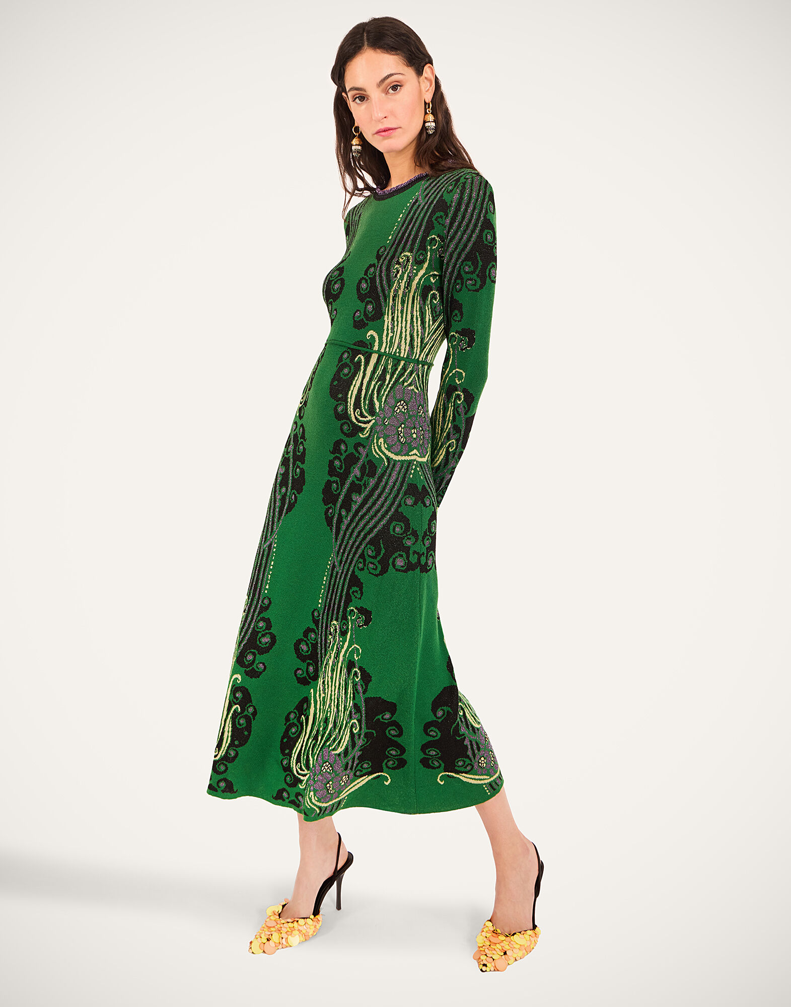 La DoubleJ Bee Dress Atlantis Green DRE1006KNI187VA437GR02
