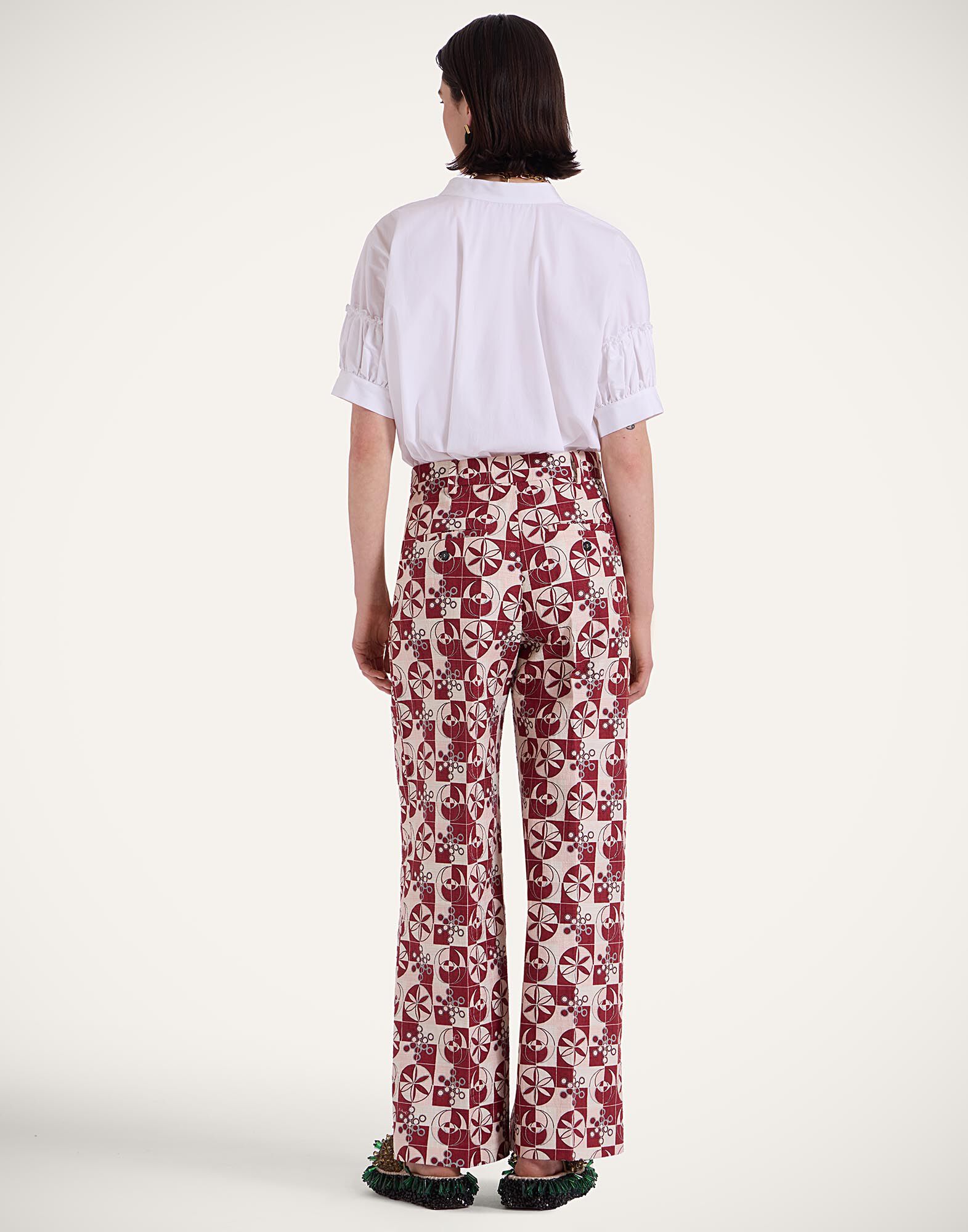 La DoubleJ Loose Pants Eclipse Burgundy TRO0135COT005ECL01RE02