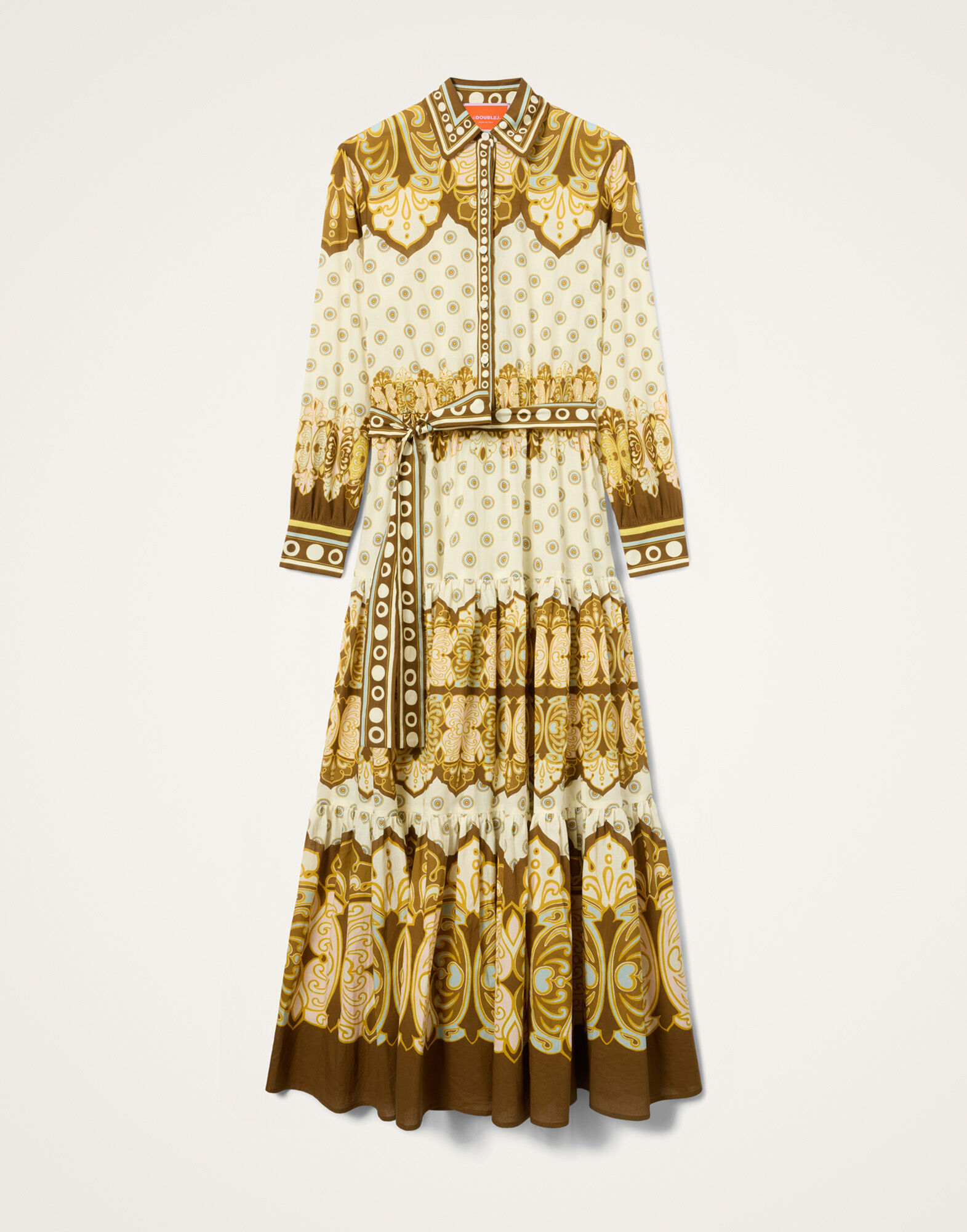 La DoubleJ Bellini Dress Cocoon Plac&eacute;e Brown DRE1108VIS033COC02BR02