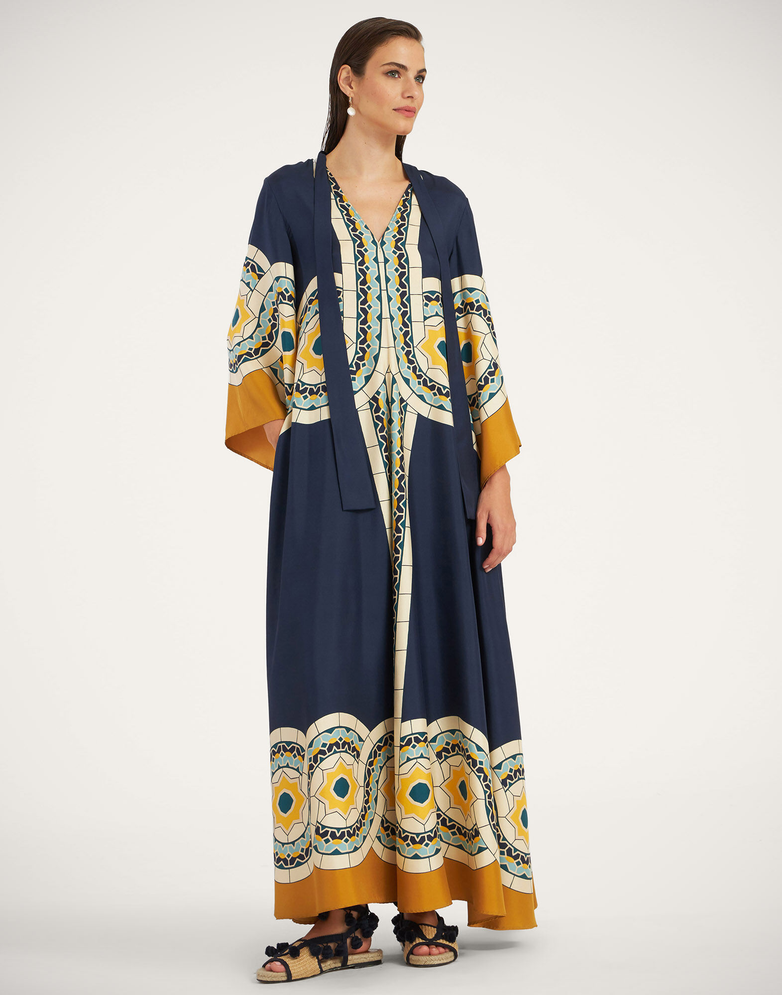 La DoubleJ Magnifico Dress Mudejar Plac&eacute;e Blue DRE0232SIL006MUD01BU03