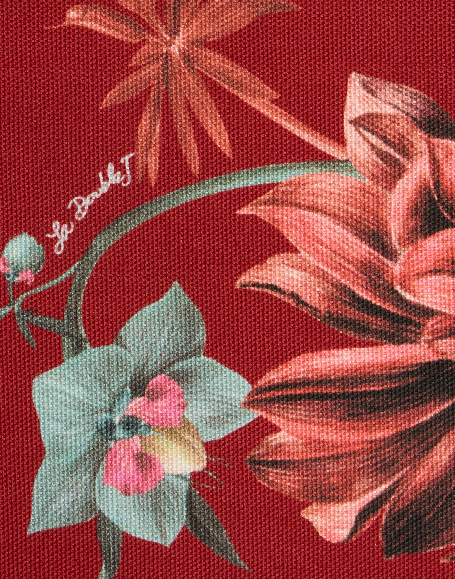 La DoubleJ Large Tablecloth Fantastic Creatures Bordeaux TBC0018COT073FCR01RE02