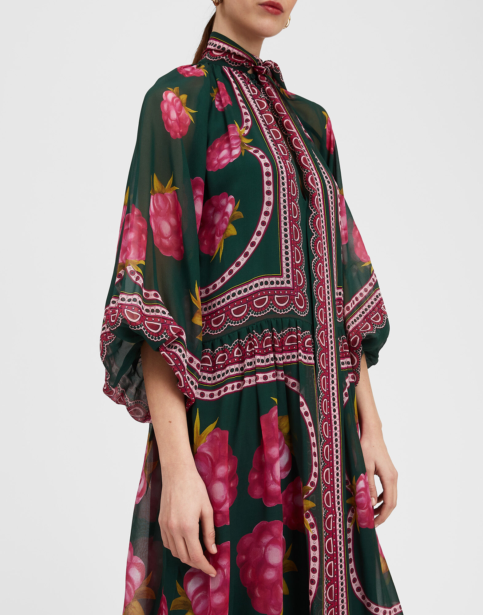 La DoubleJ Athena Dress Lampone Plac&eacute;e Emerald DRE0618SIL014FMB06GR04