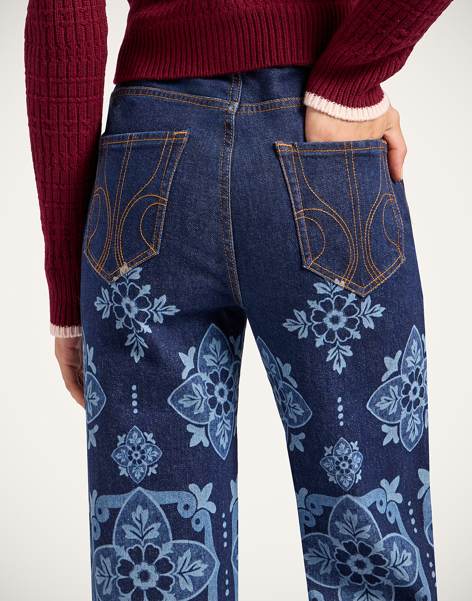 La DoubleJ Flare Jeans Partenope Navy TRO0096DEN002PRT02BU06