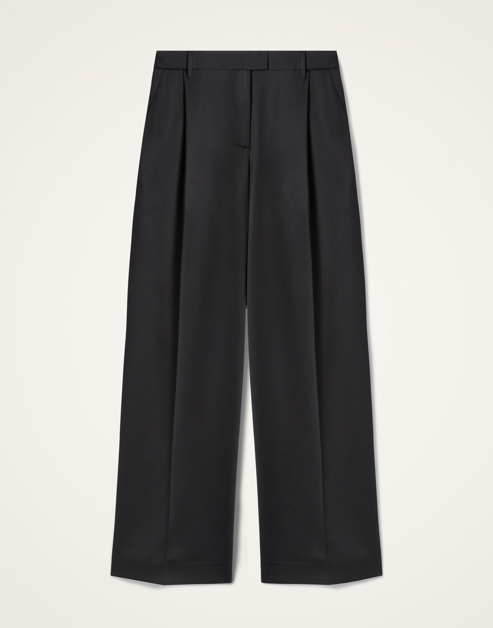 La DoubleJ Loose Pants Solid Black TRO0135WOL035SOLIDBL01