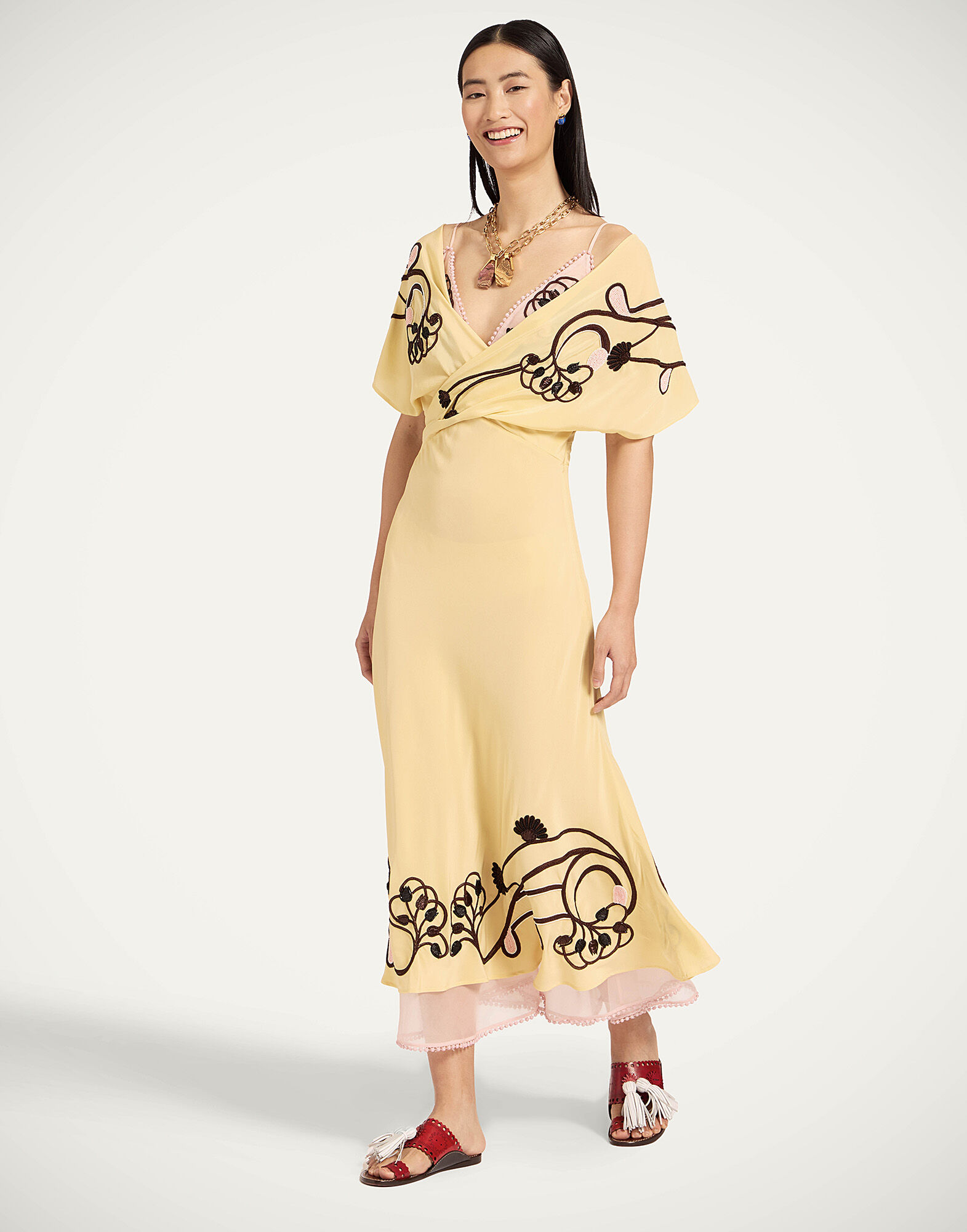 La DoubleJ Foyer Dress Solid Yellow DRE1066CRE001SOLIDYE03