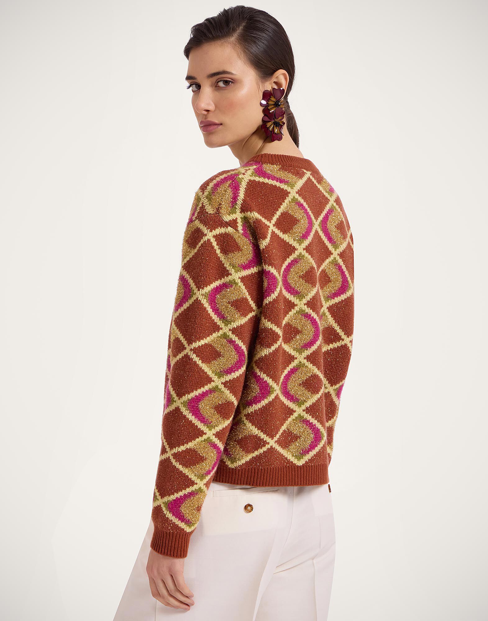 La DoubleJ Half-Light Crewneck Half-Light Brown PUL0240KNI132VA306BR02