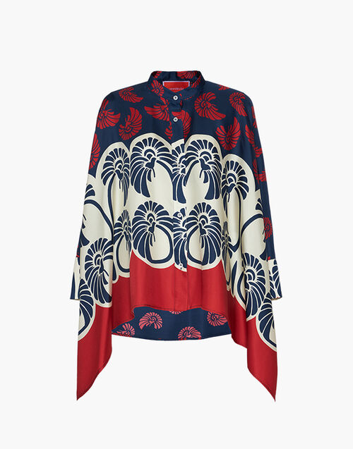 La DoubleJ Foulard Shirt Palmetto Plac&eacute;e SHI0075SIL001PIG01BU06