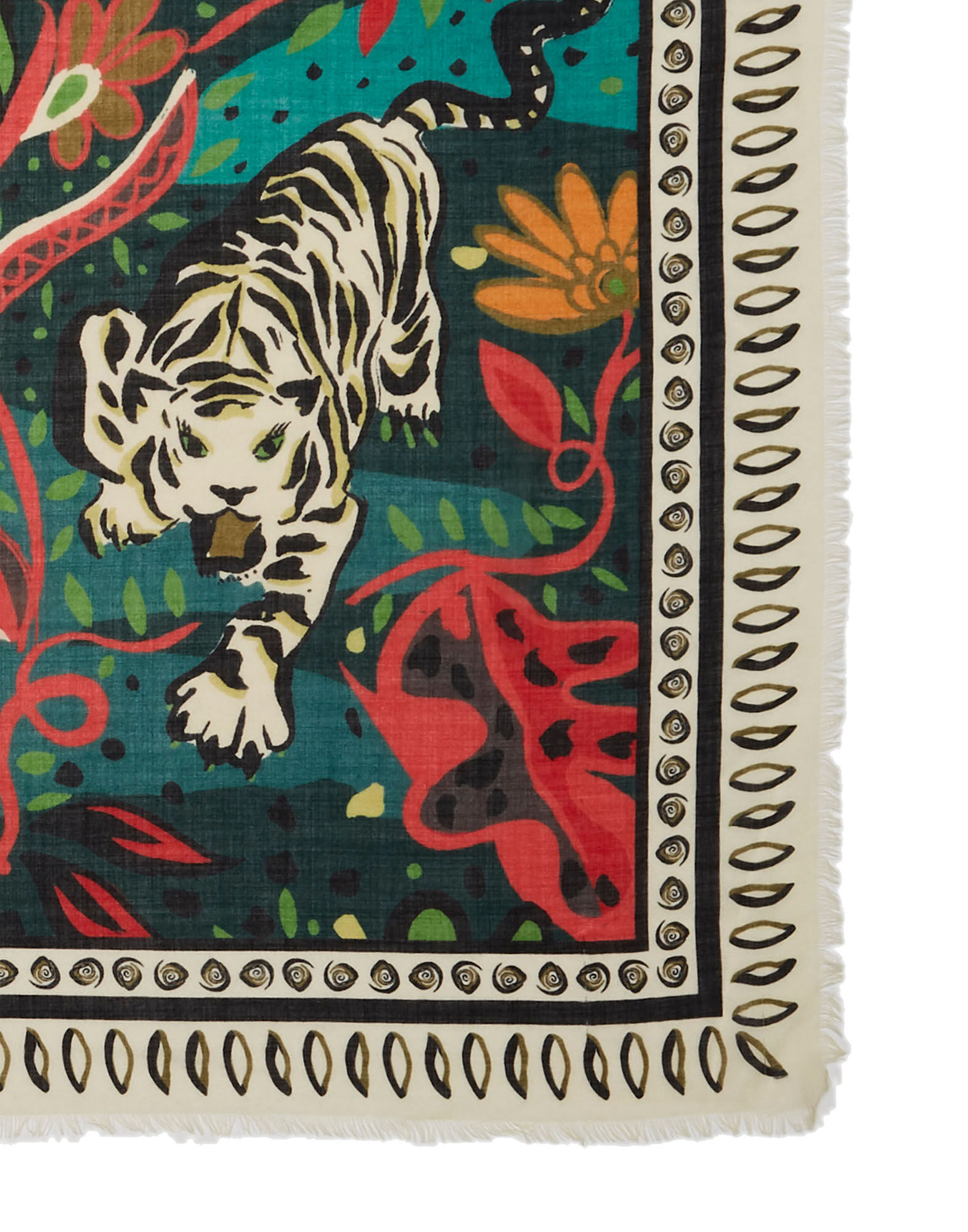 La DoubleJ Shawl (135x135) Giungla SCA0026SIL011GIU0002