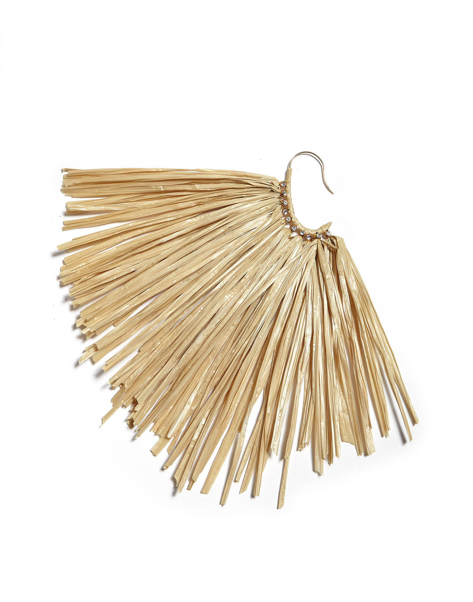 La DoubleJ Fringe Earrings Ecru EAR0029RAF001ECR0001