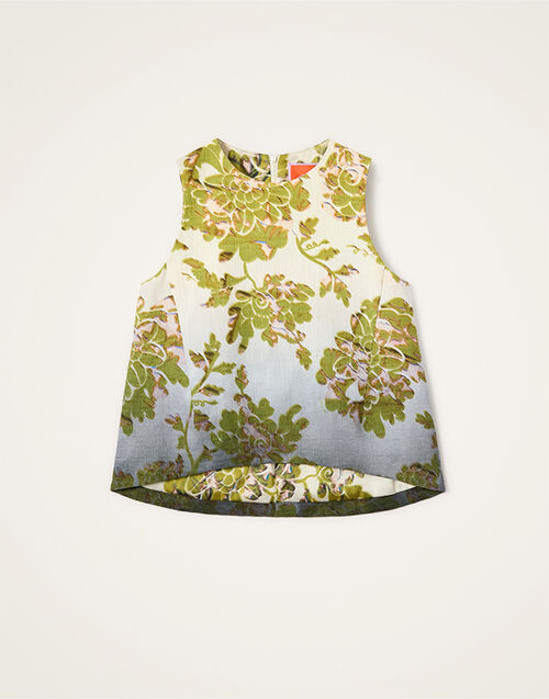 La DoubleJ La Scala Top Oasis Ombr&eacute; Plac&eacute;e Green & Black TOP0016COT005OAO01GR02