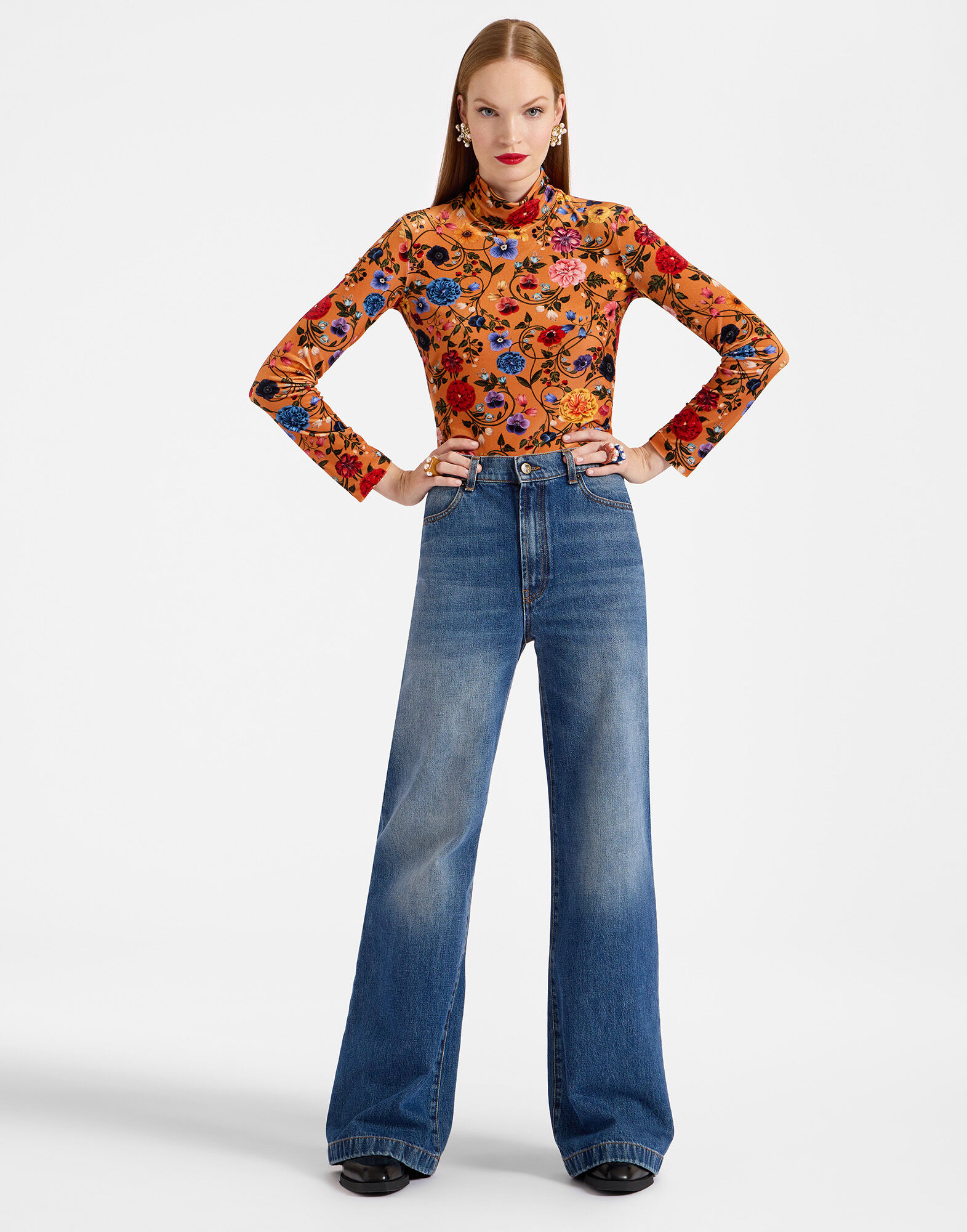 La DoubleJ Turtleneck Botticelli Rust SHI0030VEL006CEL01OR04