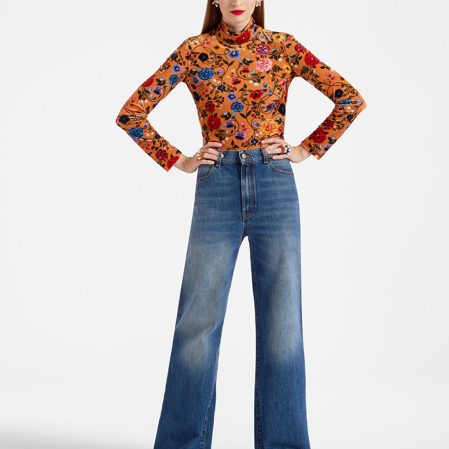 La Doublej Turtleneck In Botticelli Rust