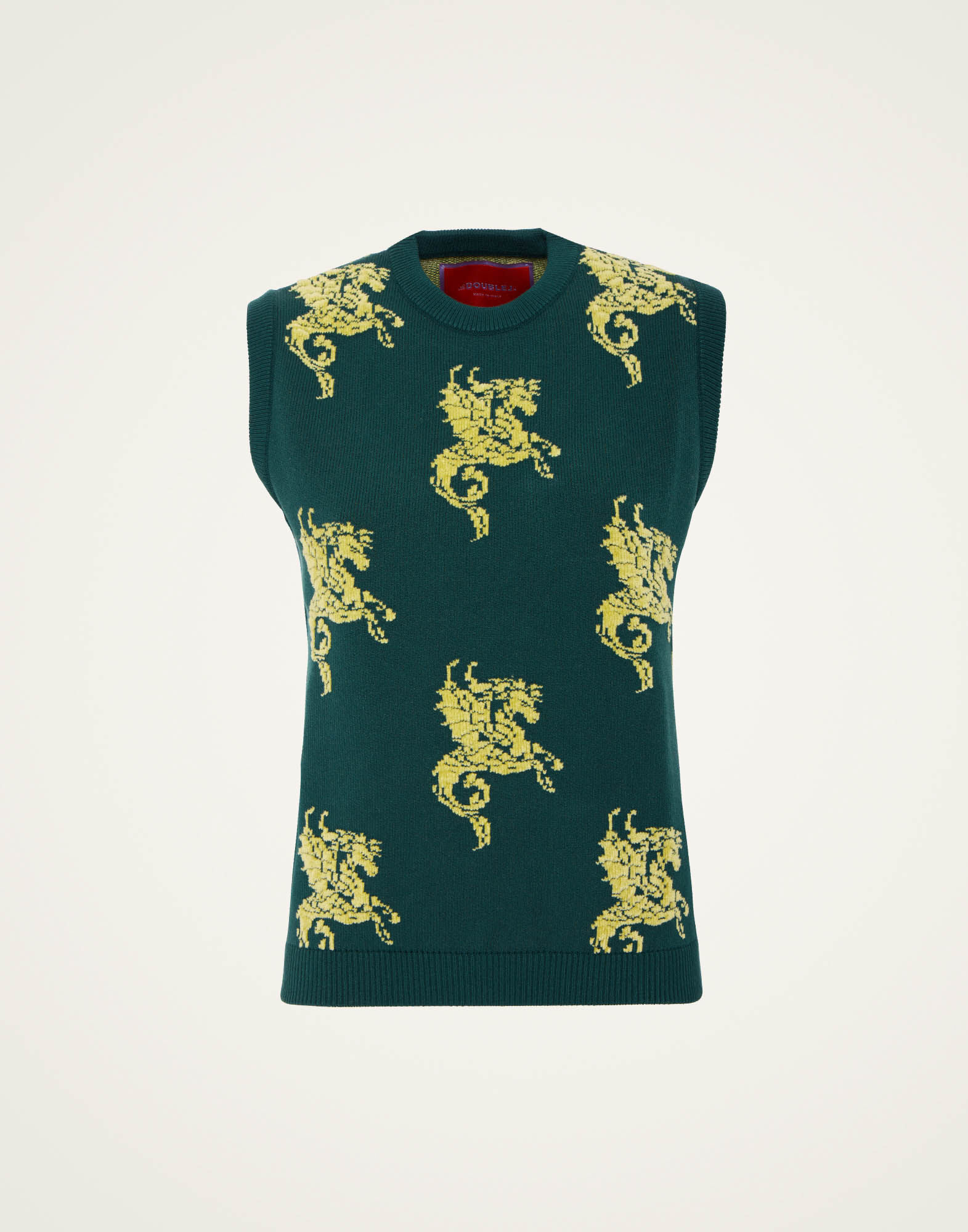 La DoubleJ Gryphos Gilet Black & Lime PUL0212KNI121VA289GR09