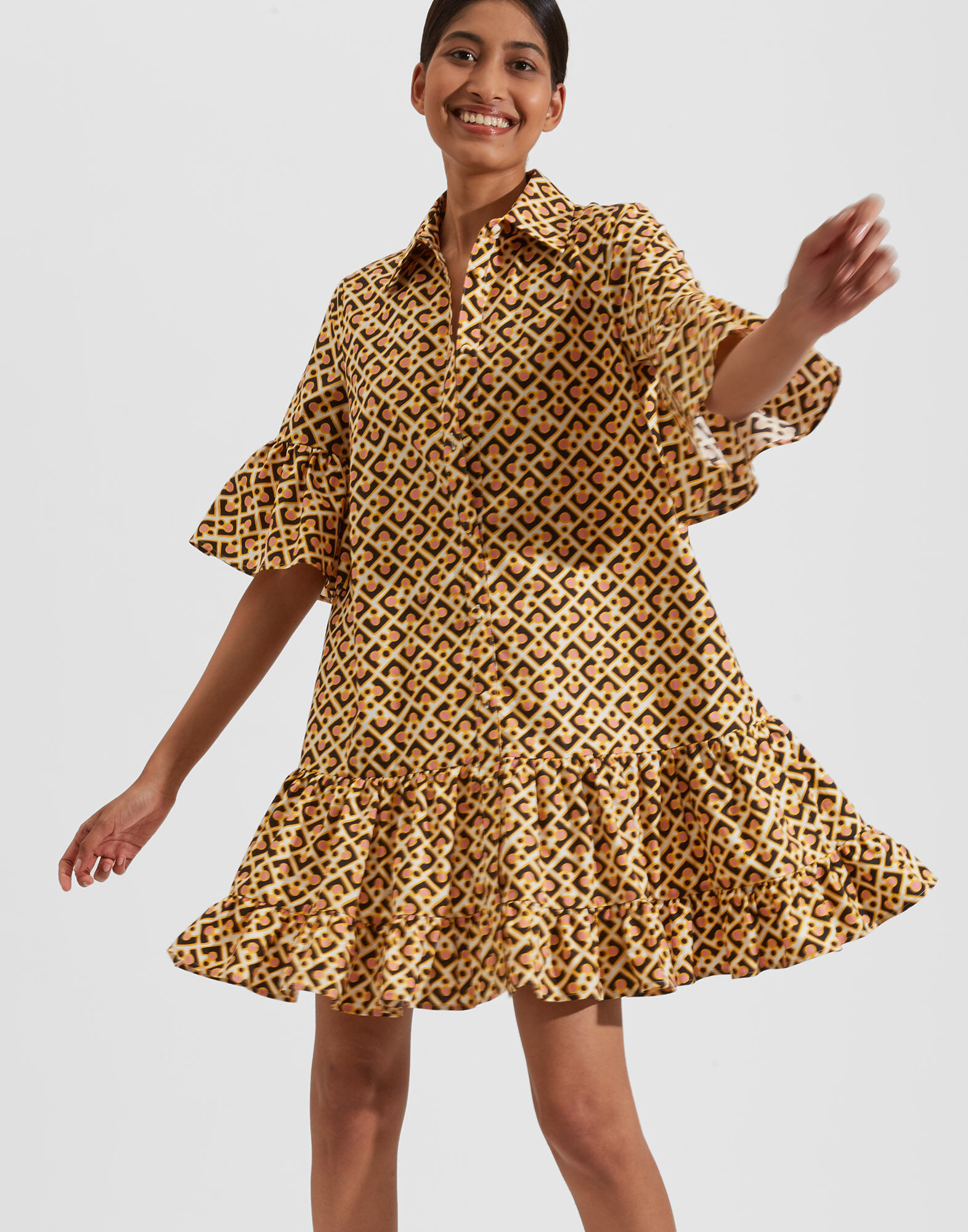 La DoubleJ Choux Dress Puzzle Rosa DRE0193COT001PUZ0002