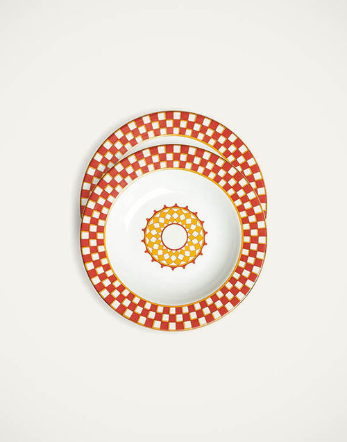La DoubleJ Soup Plates Set Of 2 Apollo Brick SOU0002CER001APL01RE06