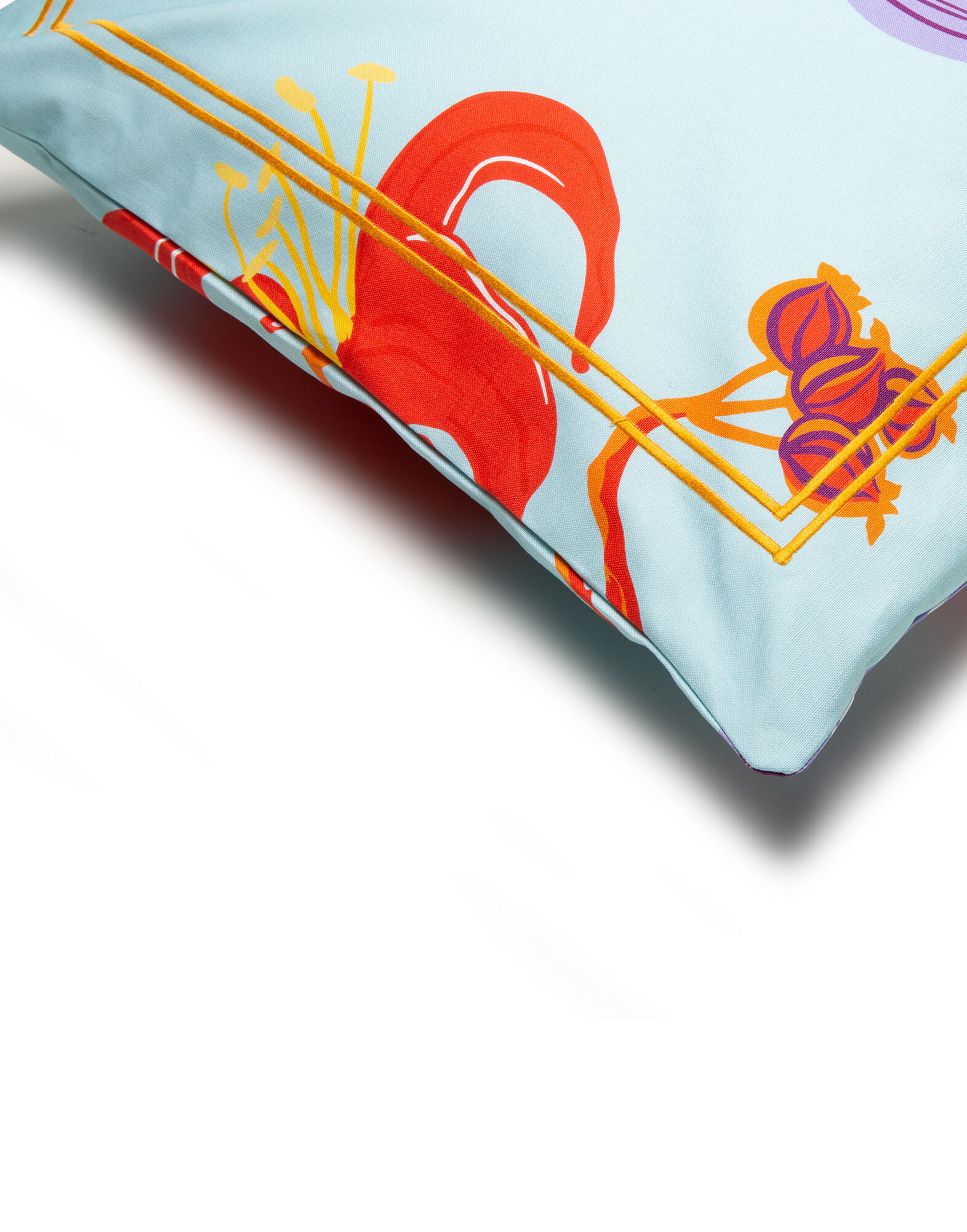 La DoubleJ Cushion Cover Maneater Azzurro CUS0001COT011MAN0005