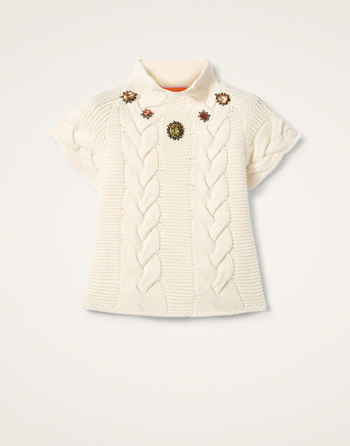 La DoubleJ Portrait Top Solid Ivory PUL0204KNI120VA271WH04