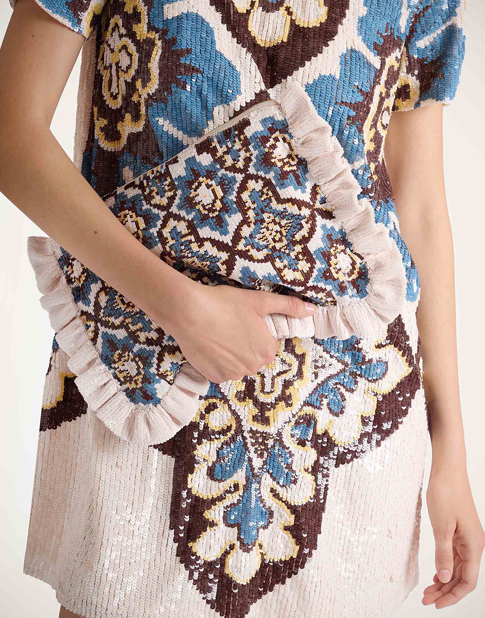 La DoubleJ Hand Pochette Palazzo Chocolate BAG0081PAI008PAL09BR07