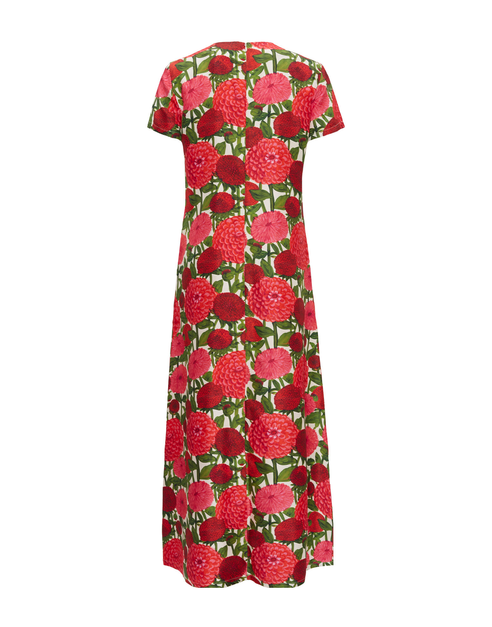 La DoubleJ Swing Dress Pink Dahlias DRE0001SIL001DAH01PI01