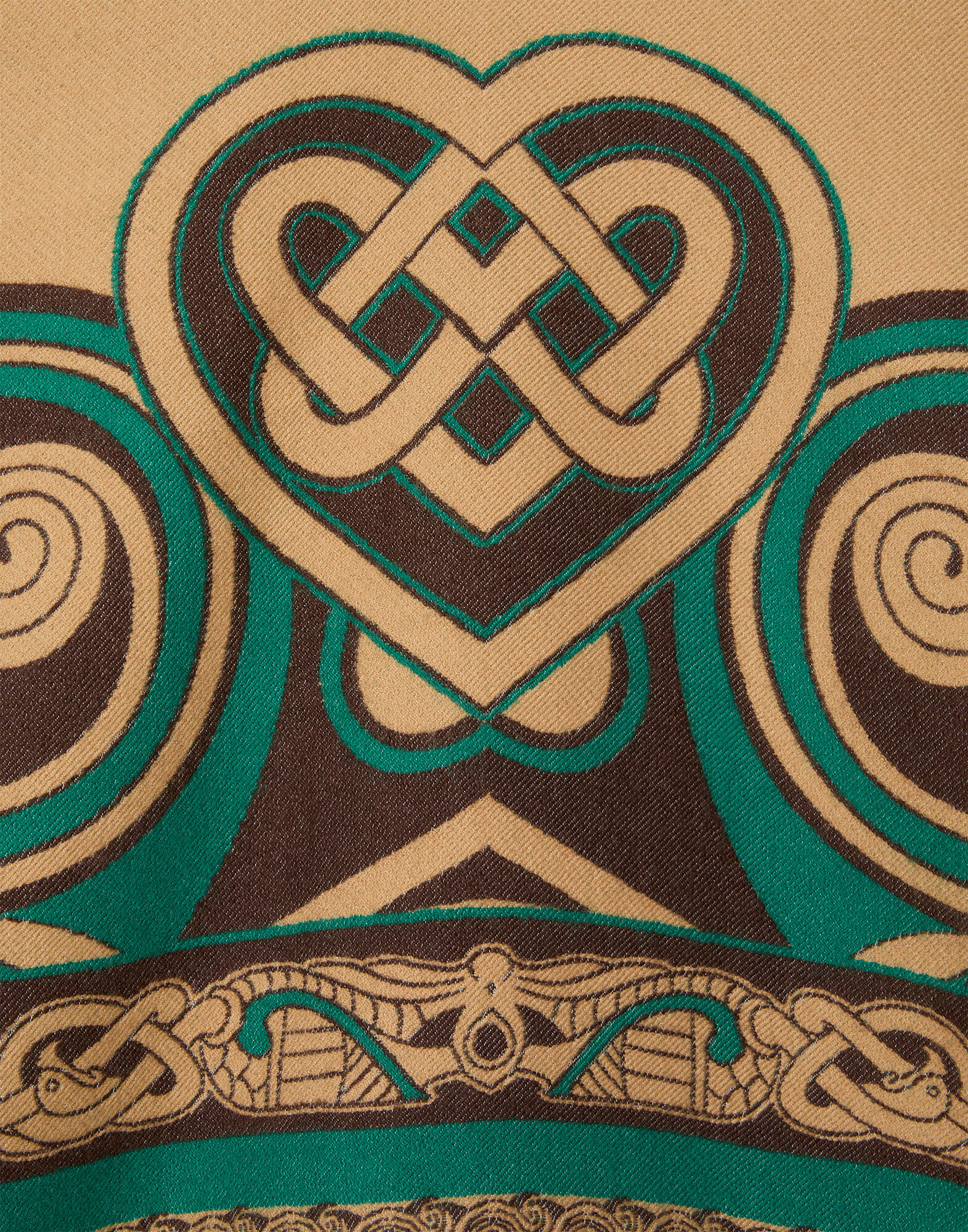 La DoubleJ Soul Poncho Kells Plac&eacute;e Camel SCA0059WOL025KEL03BR04